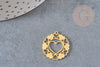 Pendentif coeur évidé acier 201 doré inoxydable 21mm, x1 (G4829)