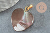 Pendentif coeur nacre noire naturelle doré,fourniture créative,pendentif coeur,coeur nacre,coquillage noir,création bijou, 20mm, x1 G2318