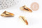 Pendentif cône laiton brut 28x12mm, x2 (G10260)