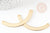 Pendentif connecteur arc-de-cercle 16K 29mm,pendentif doré pour création bijoux DIY, x1 G9234