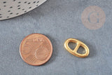 Pendentif connecteur boucle acier 304 inoxydable doré 17mm, x2 (G4011)