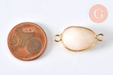 Pendentif connecteur jade blanc,creation bijou, Pendentif bijoux, pendentif pierre,jade blanc, pierre naturelle,jade naturel,27.5mm, x1 G2317