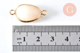 Pendentif connecteur jade blanc,creation bijou, Pendentif bijoux, pendentif pierre,jade blanc, pierre naturelle,jade naturel,27.5mm, x1 G2317