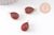 Pendentif connecteur jaspe rouge naturel laiton doré 23mm, x1 (G5163)