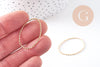 Pendentif connecteur ovale acier 304 inoxydable doré 18K texturé 31mm, x2 (G10408)