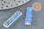 Pendentif connecteur rectangle verre transparent irisé,pendentif verre, 30mm, x2 (G4144)