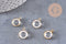 Pendentif connecteur rond laiton brut Cristal transparent,création bijou cristal et or,15mm, x1 G4408