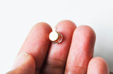 Pendentif connecteur rond laiton doré Cristal transparent,création bijou cristal et or,10mm, x 2 G4022
