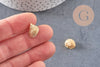 Pendentif coquillage doré 14K, coquillage or,création bijoux,14mm, x2 (G1984)