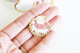Pendentif coquillage naturel coque doré 33-54mm, x1 (G1795)