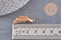 Pendentif corne jaspe paysage,jaspe marron, pendentif pierre, jaspe naturel, 26mm x1 (G1257)