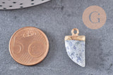 Pendentif corne sodalite bleue,pendentif bijoux, pendentif pierre, sodalite naturelle,21mm, x1 (G2705)