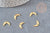 Pendentif croissant de lune acier 304 inoxydable doré 11mm,x10 (G6154)