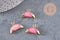Pendentif croissant lune jade rose doré, pendentif bijoux,lune jade,jade rose naturel,18mm x1 (G1210)