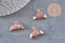 Pendentif croissant lune quartz fraise doré,lune quartz,pendentif pierre,quartz fraise naturel,18mm x1 (G0829)