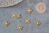 Pendentif croix acier 304 doré inoxydable 10mm, x1 (G11361)-Breloques et pendentifs-Gingerlily Perles
