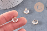 Pendentif demi cristal de roche,pendentif bijoux, pendentif pierre,quartz transparent naturel,pendentif quartz,13.5m, x1, G2339