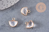Pendentif demi cristal de roche,pendentif bijoux, pendentif pierre,quartz transparent naturel,pendentif quartz,13.5m, x1, G2339