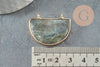 Pendentif demi-lune labradorite naturelle laiton doré 32mm,creation bijou, Pendentif bijoux,pendentif pierre, pierre naturelle,labradorite nature,36mm, x1 G2660