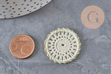 Colgante de encaje de ganchillo, joyería de encaje boho, colgante de latón dorado, flor de encaje dorado, creación de joyas, x 5.30mm-G2301