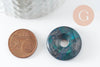 Pendentif donut Quartz vert teinté,pendentif quartz, pendentif pierre,quartz rose naturel, pendentif pierre cercle,25mm, x1 (G3984)