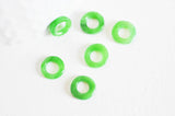 Pendentif donut jade vert teinté,pendentif jade, pendentif pierre,jade naturel, jade vert,jade vert naturel,9-10mm, x 2,G3096