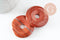 Pendentif donut jaspe rouge 40mm,un pendentif en jaspe naturel pour création bijou pierre naturelle, x1 (G3201)