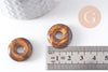 Pendentif donut oeil de tigre naturel 20mm, x1 (G10349)