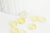 Pendentif donut verre jaune, un pendentif rond verre pour vos créations de bijoux,10x3mm, x 10 (3.4g) G3671