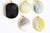 Pendentif doré agate colorée naturelle35-56mm, x1 G1591