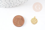 Pendentif fleur filigrane laiton doré 15mm, pendentif dentelle pour creation bijoux x50 (G1291)