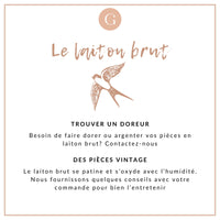 Chaine extension laiton brut 45mm, x5 (G11109)