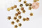 Pendentif étoile acier 304 inoxydable dore 24K 5.5mm,x5 (G6269)