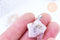 Pendentif étoile agate cherry blossom naturelle fer argenté 27mm, x1 (G5714)
