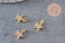 Pendentif étoile doré cristal zircon, pendentif doré,porte-bonheur,laiton dore,bijou constellation,11.5mm, x1 (G4062)