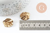 Pendentif feuille laiton brut 20mm, création bijou laiton brut, x2 (G0523)