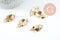 Pendentif feuille laiton,breloque laiton brut,pendentif feuille, bijoux,pendentif laiton brut,35mm, x5 (G8047)
