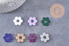 Pendentif fleur acrylique 20mm, x4 (G10271)
