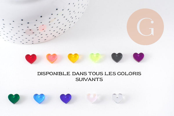 Pendentif fleur acrylique 20mm, x4 (G10271)