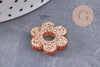 Pendentif fleur acrylique 20mm, x4 (G10271)