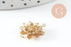 Pendentif fleur dalhia, Pendentif laiton brut,fleur laiton bijoux,pendentif laiton brut,18.5mm, x2 (G0440)