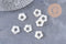 Pendentif fleur nacre blanche naturelle 13.5mm, x2 (G10087)