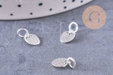 Pendentif fraise argent massif 925 8mm, x1 (G10702)
