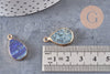 Pendentif goutte Lapis Lazulis 22mm, x1 (G5207)