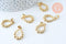 Pendentif goutte acier perlé doré inoxydable 22.5mm, x1 (G6081)