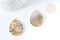 Pendentif goutte agate folle naturelle 56-62mm, x1 (G8371)