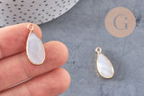 Pendentif goutte agate grise,pendentif bijoux, pendentif agate,pendentif pierre, agate naturelle,agate grise,26mm G5175