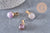 Pendentif goutte améthyste violette, pendentif pierre, support doré, création bijoux pierre naturelle, pierre naturelle, 17-19mm, x1 G3717