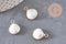 Pendentif goutte howlite blanche, fournitures créatives,pendentif bijoux,pendentif pierre,howlite naturelle,pendentif howlite,18mm-(G0978)