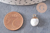 Pendentif goutte howlite blanche, pendentif bijoux,pendentif pierre,howlite naturelle,pendentif howlite,14mm, x 2,(G0080)